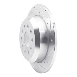 Jeep Wrangler Brake Rotor (1) - Rear Right - R1 Concepts - Drilled & Slotted - Silver - `18-`25